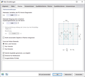 Dialog 'Netz-Einstellungen', Register 'Flächen'