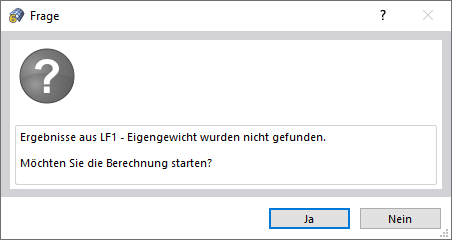 Frage vor der Berechnung