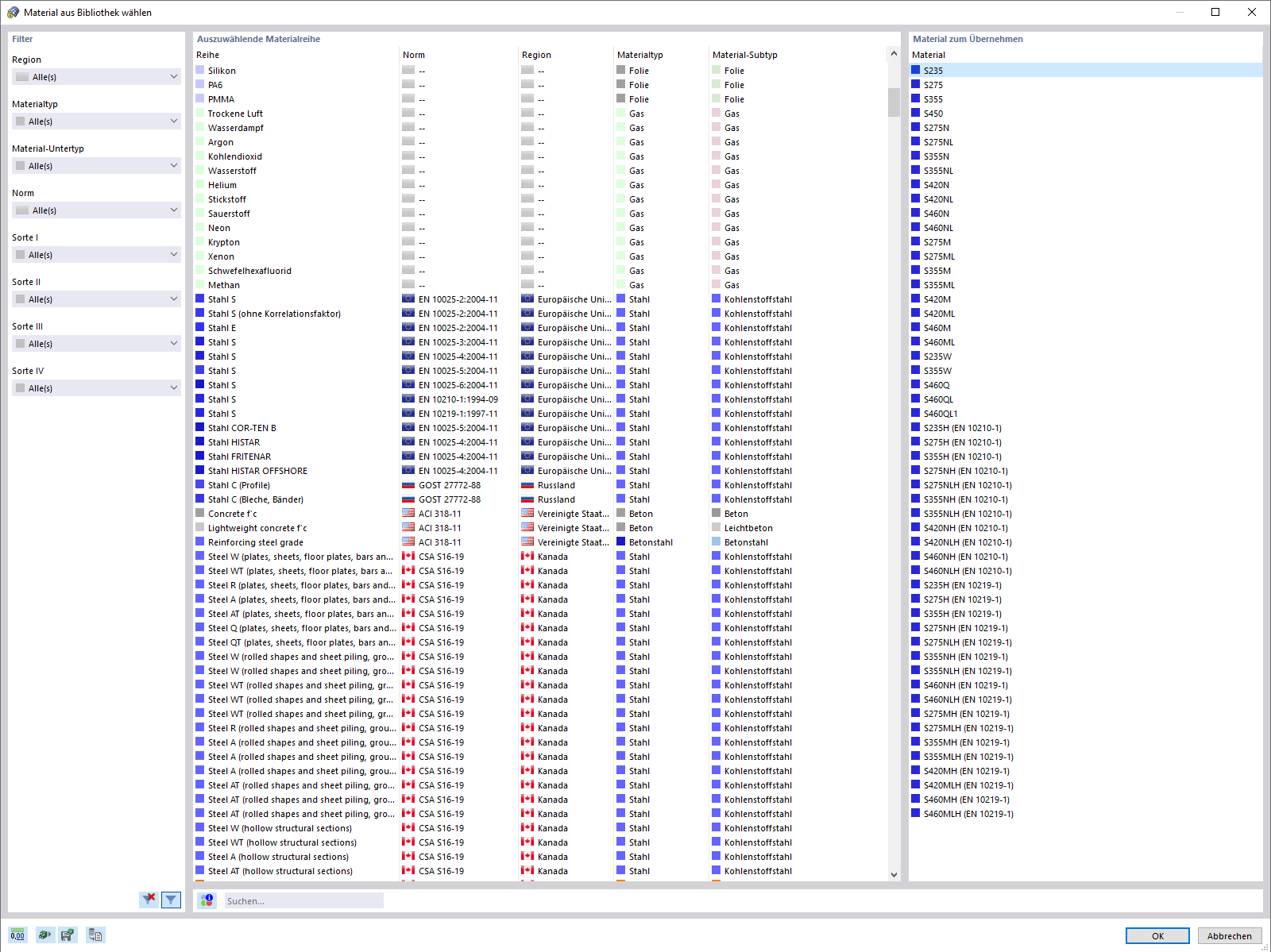 Verbesserte Materialbibliothek
