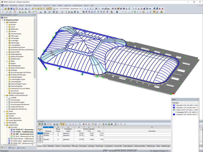 3D-Modell von Oberlicht in RFEM (© Bellapart)