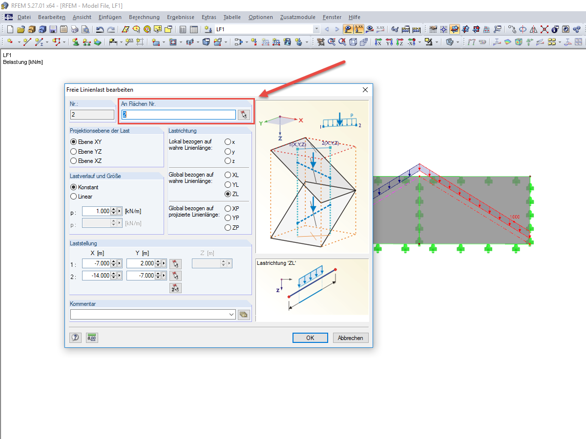 FAQ 005132 | Warum werden mir an bestimmten Stellen freie Linienlasten nicht vollständig angezeigt, nachdem ich diese beispielsweise kopiert habe?