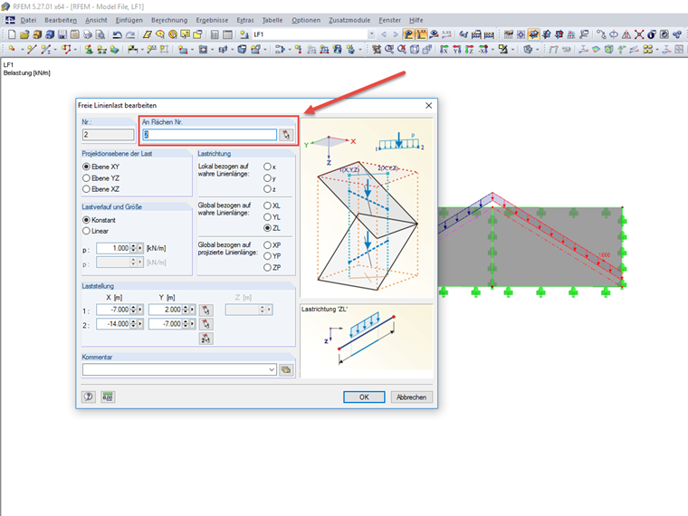 FAQ 005132 | Warum werden mir an bestimmten Stellen freie Linienlasten nicht vollständig angezeigt, nachdem ich diese beispielsweise kopiert habe?