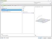 Screenshot, der die Membraneingabeachsen mit numerischen Eingabefeldern und Koordinatenhilfslinien zeigt.