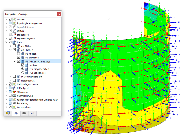 FE-Achsensysteme anzeigen