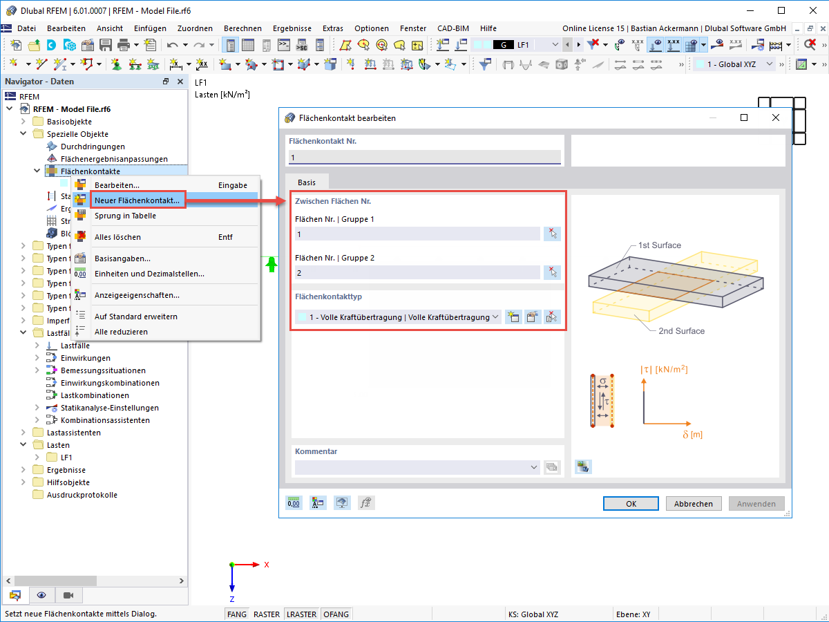 FAQ 005134 | Wie lässt sich ein Kontakt zwischen zwei Flächen möglichst schnell realisieren?