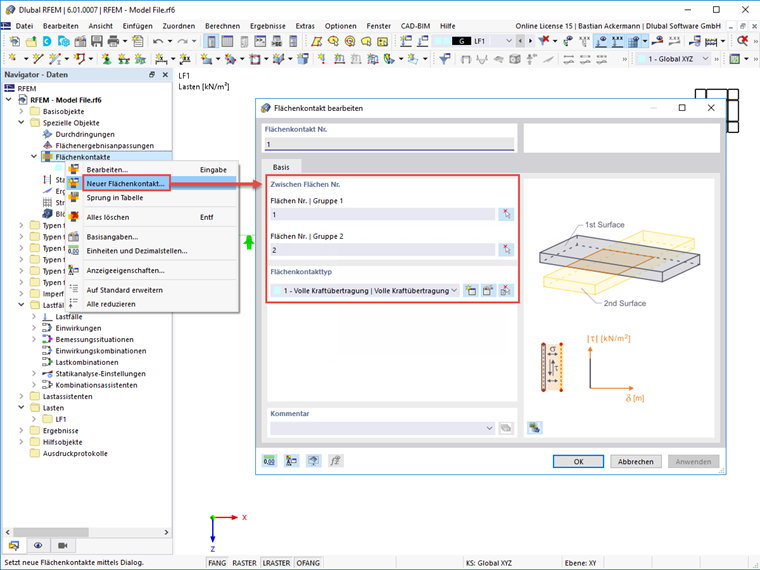 FAQ 005134 | Wie lässt sich ein Kontakt zwischen zwei Flächen möglichst schnell realisieren?