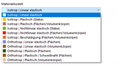 Materialmodelle für Analyse-Add-On 'Nichtlineares Materialverhalten'