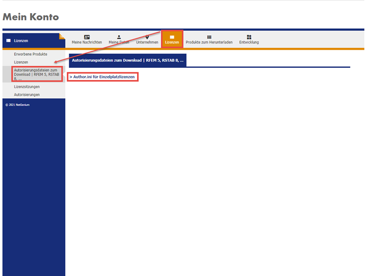 FAQ 002518 | Wie bekomme ich die aktuelle Autorisierungsdatei für RFEM 5, RSTAB 8 sowie weitere Einzelprogramme?