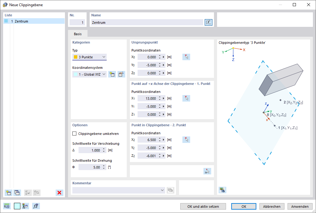 Dialog 'Neue Clippingebene'
