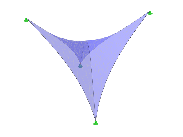 Modell zur Formfindungsanalyse in RFEM 6