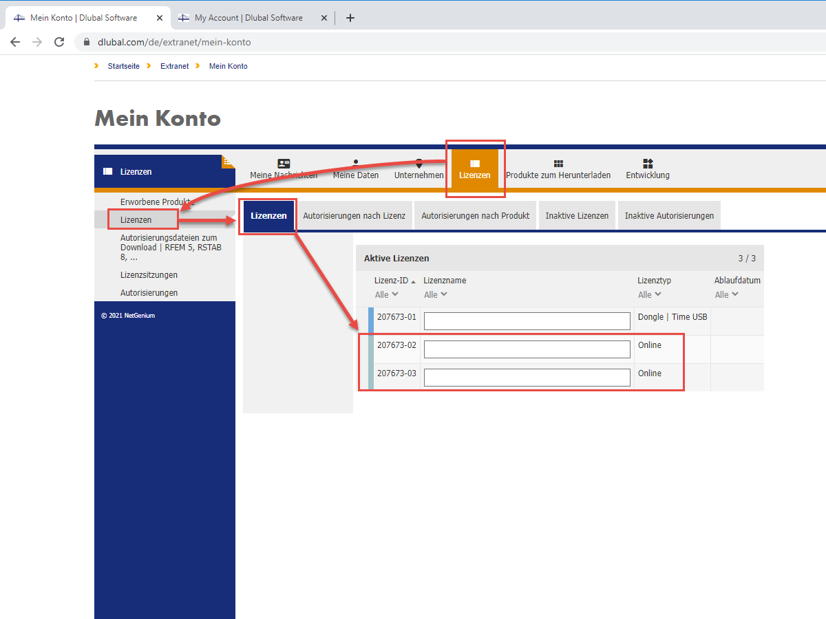 FAQ 005139 | Wir haben mehrere Lizenzen erworben.Wie kann ich eine Autorisierung von einer Lizenz zu einer anderen Lizenz verschieben?