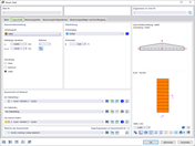Beispiel einer Holzbemessung mit Analyse von gevouteten und gekrümmten Stäben mit Angaben zu den Querschnittseigenschaften.
