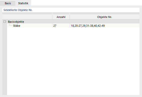 Statistik der Objektselektion