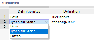 Definitionstyp auswählen