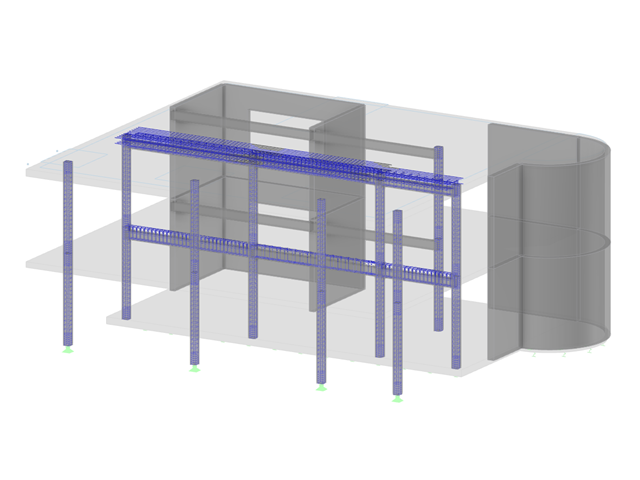 Rendering der Bewehrungsstäbe