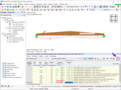 Ergebnisse der Bemessung von gevouteten und gekrümmten Stäben mit Hilfe von Statiksoftware.