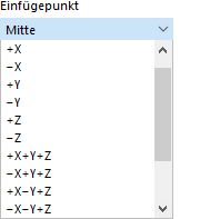 Einfügepunkt auswählen