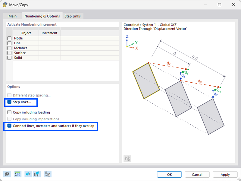 Erstellen und Verbinden von Verknüpfungsobjekten