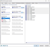 Norm für Betonbemessung auswählen