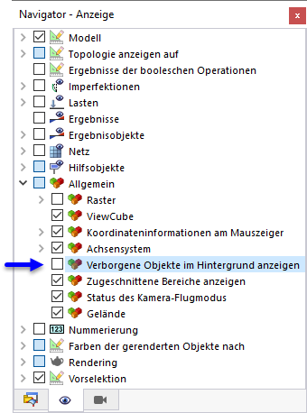 Inaktive Objekte ausblenden