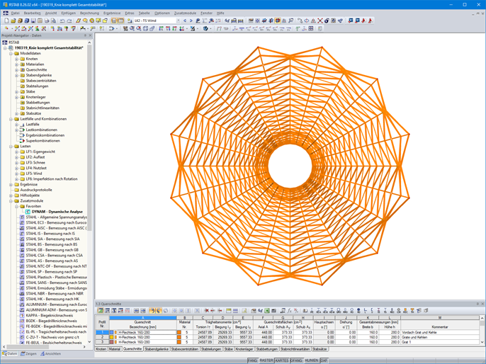 Draufsicht auf RSTAB-Modell (© PIRMIN JUNG)