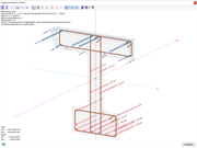 Grafische Darstellung der Spannungen in den Bewehrungsstäben (3D-Spannungen)
