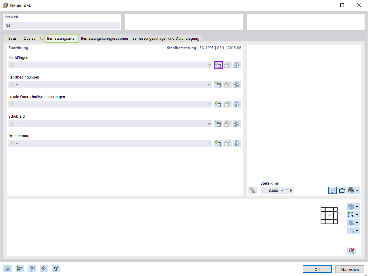 Neue Knicklänge über Stabfenster