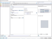 Betonbemessung zeigt die Definition und Bearbeitung von Flächenbewehrungselementen. Kopieren, Spiegeln und Rotieren von Bewehrungen möglich.