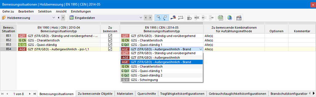 Holzbemessung stypspezifisch nach EN 1995 für Brandsicherheit optimiert.