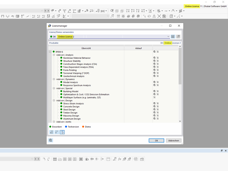 FAQ 005165 | Gibt es für RFEM 6 und RSTAB 9 nur noch Online-Lizenzen?