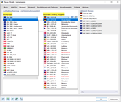 Norm für Kombination der Lastfälle festlegen
