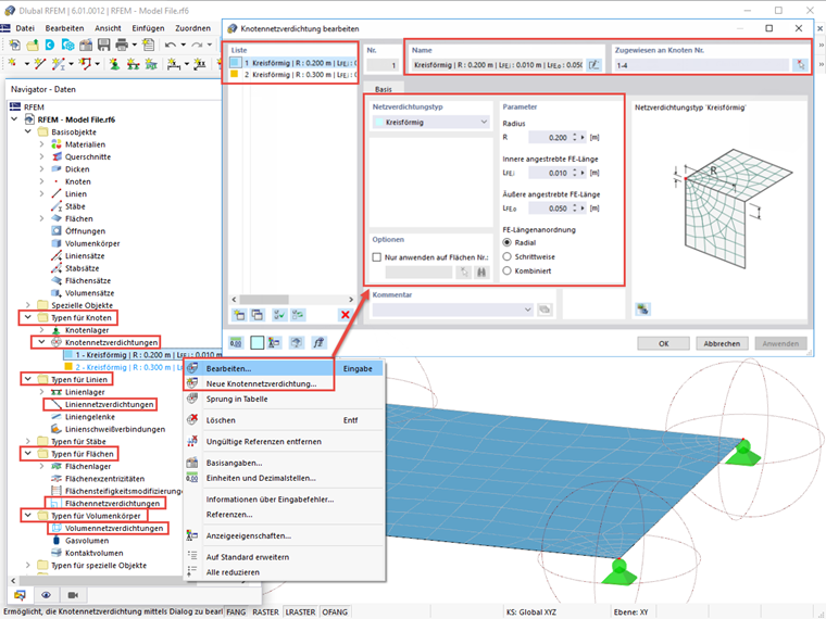 FAQ 005170 | Wie kann in RFEM 6 eine FE-Netzverdichtung definiert werden? In RFEM 5 war diese im Daten-Navigator vorhanden.