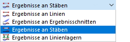 Objekttyp für Ergebnisverläufe auswählen