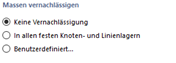 Massen für Modalanalyse vernachlässigen