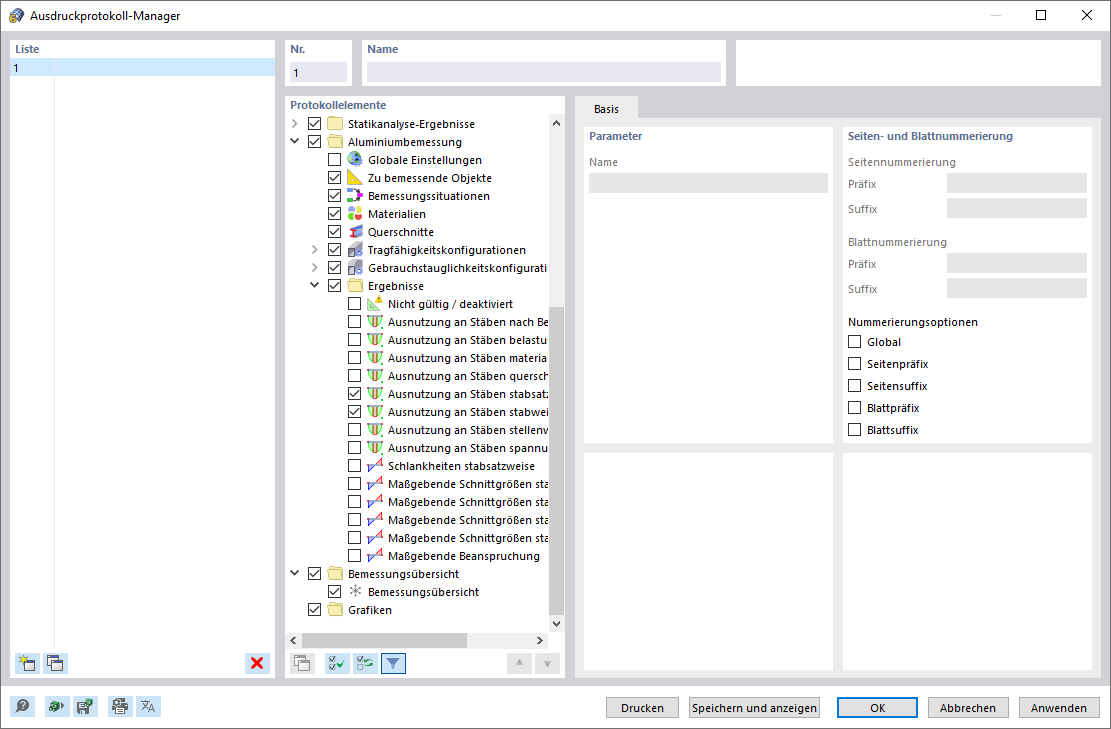 Ausdruckprotokoll-Manager