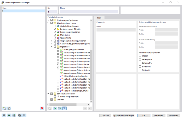 Ausdruckprotokoll-Manager