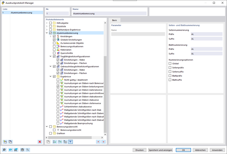 Ausdruckprotokoll-Manager