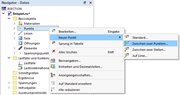 Kontextmenü im Navigator - Daten für 'Punkte'