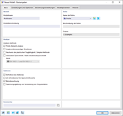Dialog 'Neues Modell - Basisangaben', Register 'Basis'