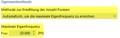 Maximale Eigenfrequenz festlegen