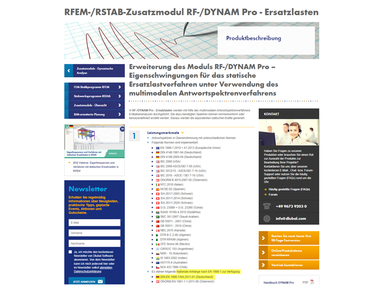 FAQ 005187 | Ist der deutsche nationale Anhang 2021-07 zum Eurocode 8 in RFEM 5/ RSTAB 8 verfügbar?