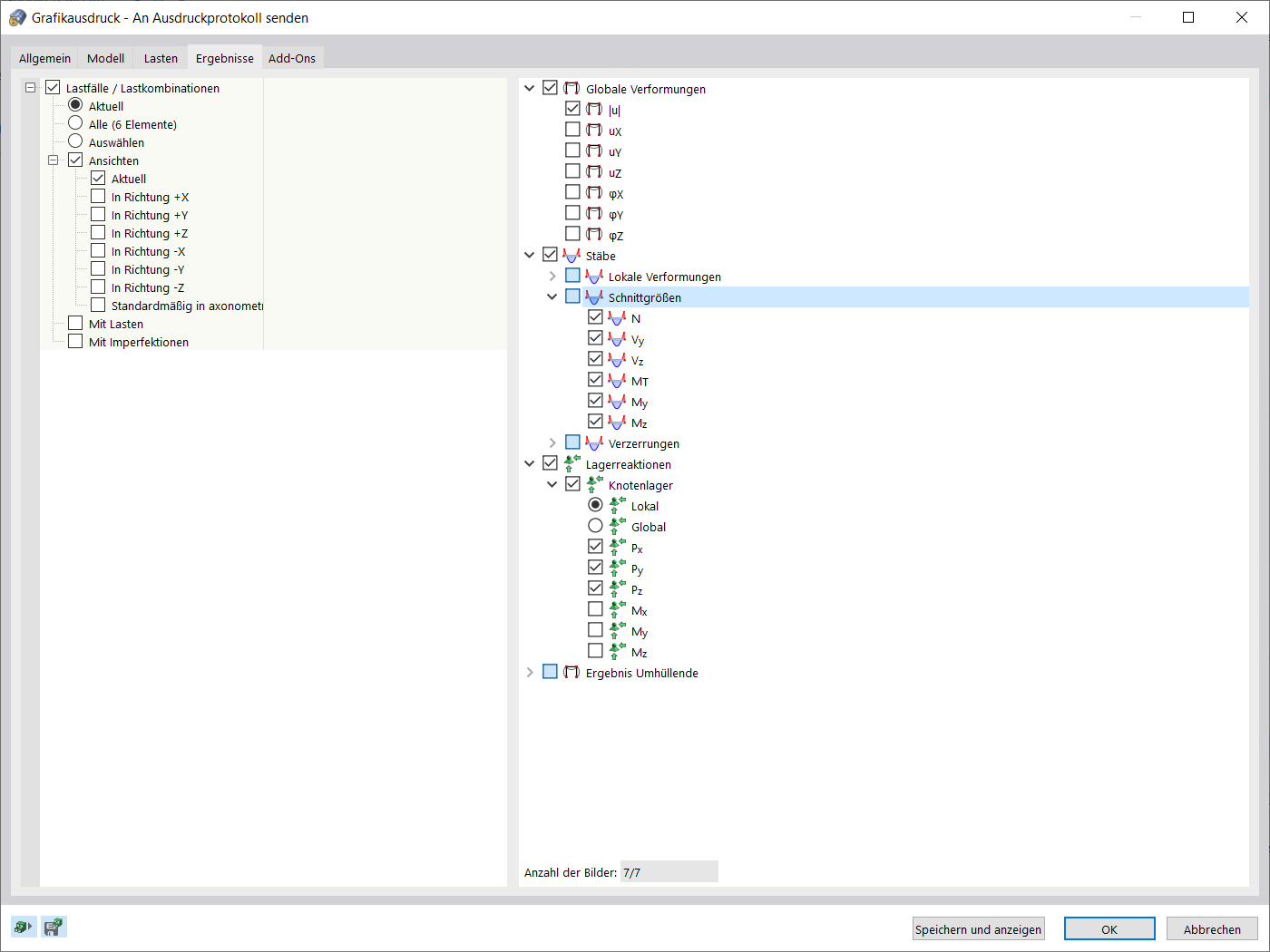 Mehrfachdruck der Ergebnisse