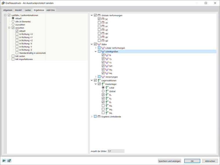 Mehrfachdruck der Ergebnisse