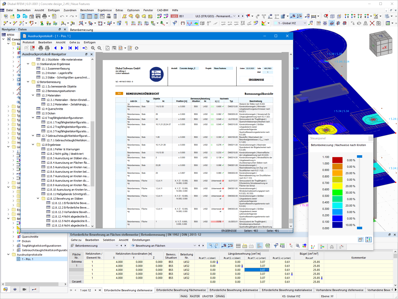 Paralleles Arbeiten im Programm und Ausdruckprotokoll