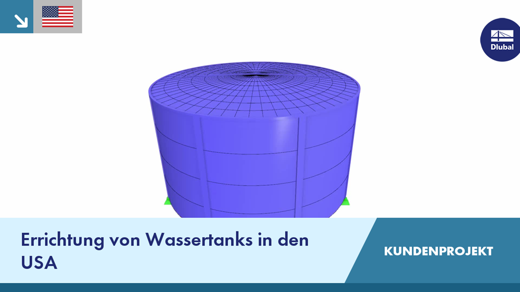 Bau von Wassertanks in den USA im Rahmen eines Kundenprojekts, technische Details nicht sichtbar.
