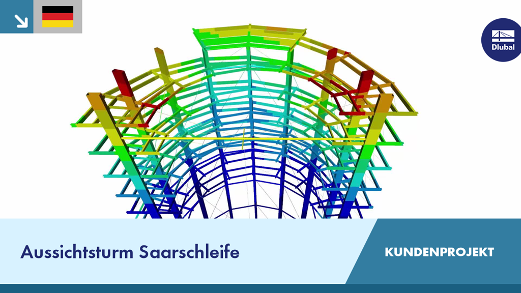 Der moderne Aussichtsturm überblickt die natürliche Landschaft der Saarschleife.