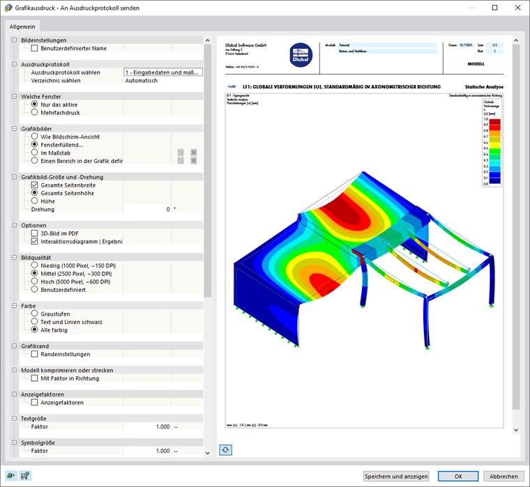 Dialog 'Grafikausdruck'