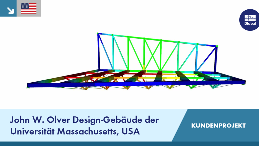 Außenansicht des John W. Olver Design-Gebäudes an der Universität Massachusetts.