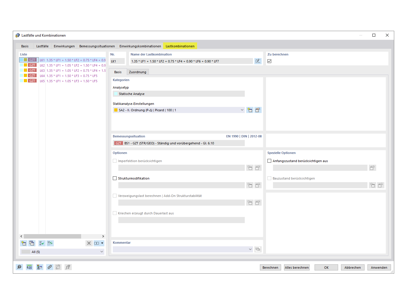 FAQ 005203 | Wo kann in RFEM 6 die Reduktion der Lastkombinationen aktiviert werden? Und wie funktioniert diese Reduktion?