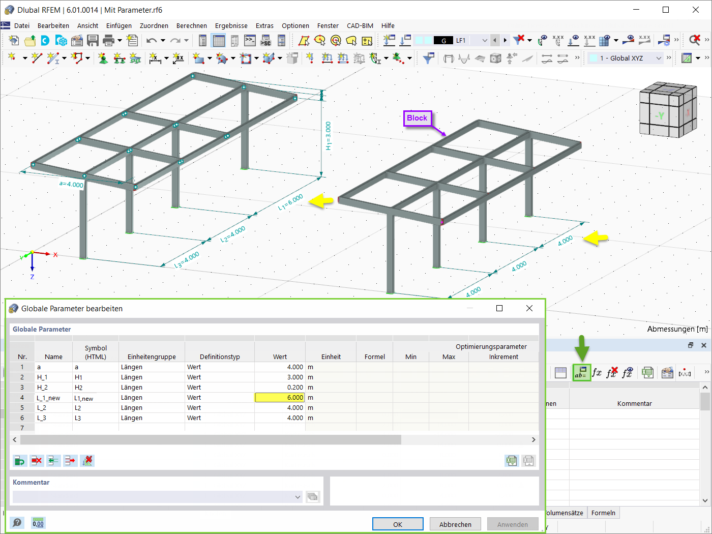 Globale Parameter der Datei